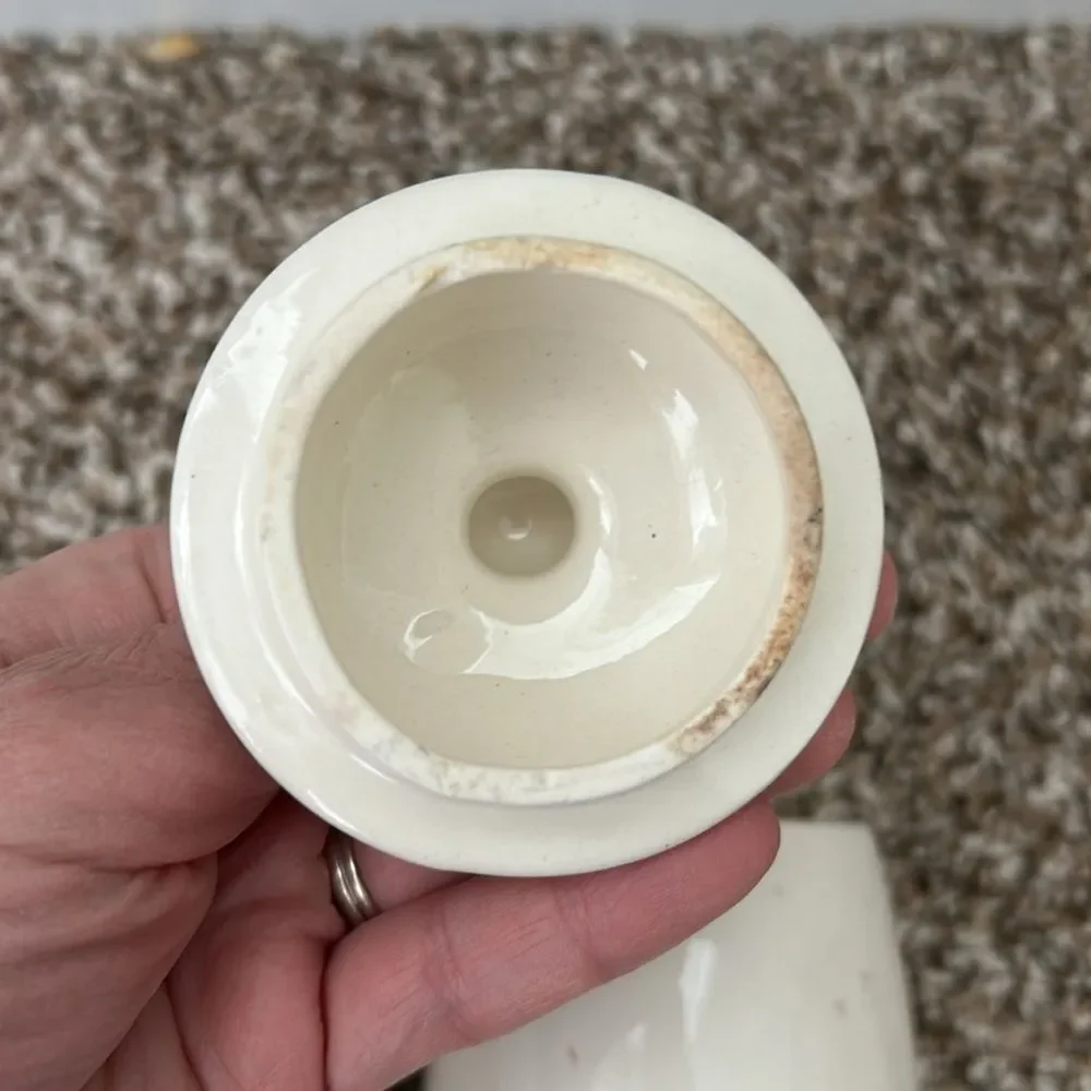 Vintage Knott's Berry Farm Hand Painted Sugar & Creamer Lid Set 3 Piece - Picture 11 of 13